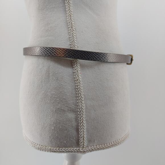 J. Crew Factory Metallic Skinny Belt Fashion Glam Preppy Small - Picture 8 of 8